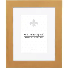 Bauhaus 1.25" Distressed Gold Matted Picture Frame by wallsthatspeak