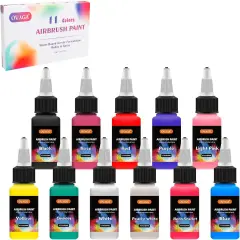 Airbrush Paint Set, 11 Colors (20 ml/0.7 oz), Ready to Spray,