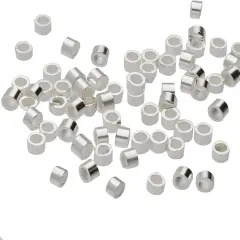 The Beadsmith Tube Crimp Beads, Gold Color, Uniform Cylindrical Shape, No Sharp Edges, Designed to Secure the Ends of Jewelry Stringing Wires and Cables Slvr 2mmx1.5mm100pcs