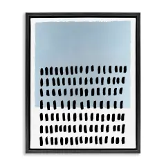 Stupell Industries Blue Dotted Pattern Floater Framed Canvas Wall Art Design by Michael Willett 