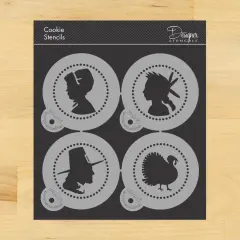 Thanksgiving Silhouette Cookie Stencil | C976 by Designer Stencils | Cookie Decorating Tools |