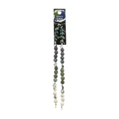 John Bead 6mm Solar System Universe Galaxy 5" Bead Strand Earth