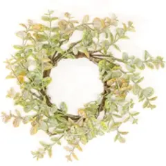 Golden Harvest Leaves Candle Ring 3.5"