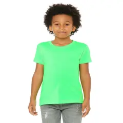 Bella + Canvas&reg; Youth CVC Jersey Crewneck Short Sleeve T-Shirt NEON GREEN