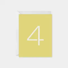 Age 4 Stencil Number Birthday Card