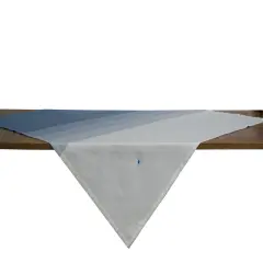 Sullivan Accent Blue & White Stripe Ombre Cotton Table Topper 54" x 54"