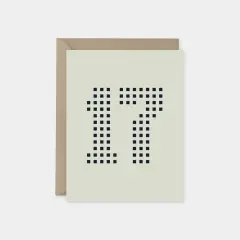 Age 17 Dotted Number Birthday Card