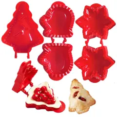 Dough Presser Pocket Pie Molds, Party Potluck Hand Pie Molds, Hand Pie Molds, Apple, Pumpkin And Acorn Shapes 3-Piece (Christmas Mince Pie Mold)