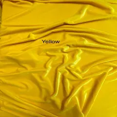1 Yard Golden Yellow Stretch Velour Fabric Luxuriously Soft Plush with Graceful Flow 58/60 Inch Width