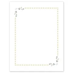 Avery Printable Full-Sheet Cardstock, Gold Dots with Green Florals, 8.5" x 11", Matte White Full-Sheet Cardstock, Laser/Inkjet, 10ct, Great for Craft Cardstock Paper