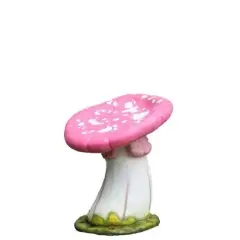 Pink Single Mushroom Stool Over Sized Statue