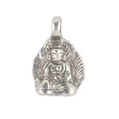 The Bead Chest Silver Buddha Pendant (16x25mm)