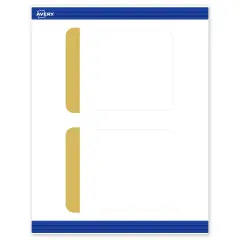 Avery Printable Rectangle Postcards with Rounded Corners, Gold-Dipped Edge, 4.25" x 5.5", Matte White Rectangle Postcards with Rounded Corners, Laser/Inkjet, 20ct, Great for Postcards