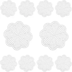 10 Pcs 7 Count 3 inch Mesh Plastic Canvas Flower Sheets, Blank Needlepoint Canvas for Embroidery, White Cross Stitch Plastic Mesh for DIY, Crochet Projects, Yarn Crafting, Knit, Needlework