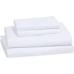 White Cotton 1000TC Deep Pocket Sheet Set with Pillowcases