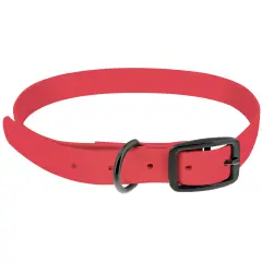 MiMu Large Silicone Dog Collar - Pink 30in Stylish Dog Collar with Prong Buckle