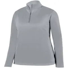 Augusta Sportswear&reg; Ladies Wicking Fleece Quarter-Zip Pullover ATHLETIC GREY