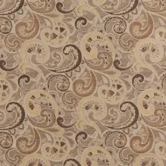 Taupe - BeigeTaupe,brown Paisley Upholstery Fabric 54 Inches"