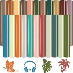 22 Sheets 12 * 10inches HTV Dark Boho Iron on Vinyl for T-Shirts