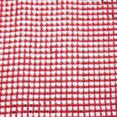 1 Yard Dazzling Sparkle Sequin Open Lace Fabric for Glamorous Bridal & Evening Wear 52" Width Red