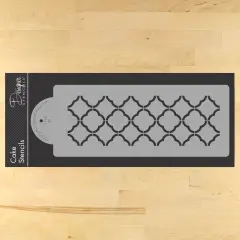 Quatrefoil Outline Cake Stencil | C718 by Designer Stencils | Cake Decorating Tools |