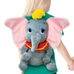 Collections Etc Disney Dumbo Plush Adjustable Straps Zippered Backpack