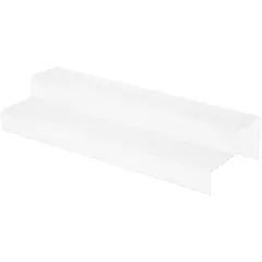 Plymor Frosted Acrylic 2-Step Solid Back Display Stairs, 3.25" H x 18" W x 6.25" D