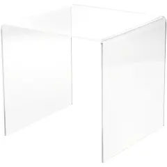 Plymor Clear Acrylic Square Display Riser, 8" H x 8" W x 8" D (1/8" thick)