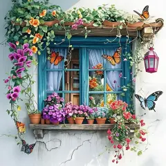 Window Landscape Diamond Paintings Kits