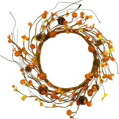 Fall Wreath Berries Seeds and Mini Pine Cones Wreath