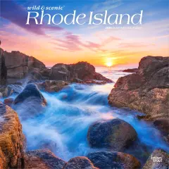 Rhode Island Wild & Scenic | 2026 12 x 24 Inch (Hanging) Monthly Square Wall Calendar | Plastic-Free