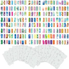 Airbrush Nail Stencils - Nail Art Stencils Set #8: 320 Unique Designs from 20 Individual Templates