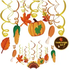 Fall Thanksgiving Party Hanging Decorations - 30Ct