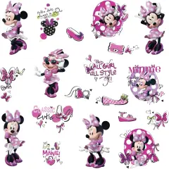Minnie Fashionista Peel and Stick Wall Decal - Pink
