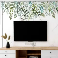 Green Plants Leaves Wall Stickers