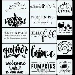 14PCS Fall Stencils Painting on Wood - Assorted Sizes