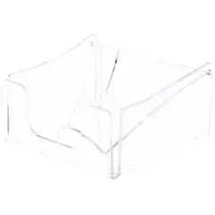 Plymor Clear Acrylic Pinch-Style Napkin Holder, 2.875" H x 5.5" W x 5.75" D (Holds 5" Square Napkins)