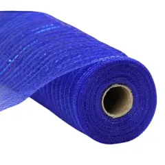 10" Matte Wide Foil Mesh Ribbon: Royal Blue