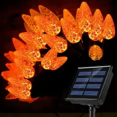 21Ft 50LED C6 Orange Lights for Halloween