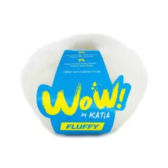 Katia WOW! Fluffy Acrylic Blended Yarn White
