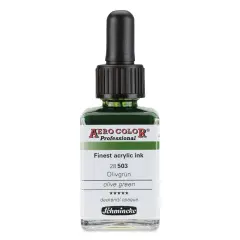 Schmincke Aero Color Professional Airbrush Color - 28 ml, Olive Green