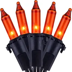 Pack of 2 Sets 33 ft 100 Count Christmas String Lights (Orange)