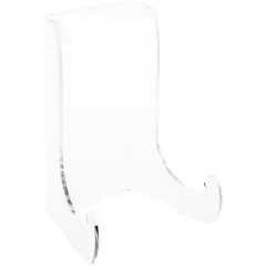 Plymor Clear Acrylic Flat Back Easel With Shallow Support Ledges, 6" H x 4" W x 3.25" D