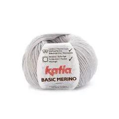Katia Basic Merino Superwash Yarn Very light grey