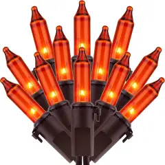 200 Count Orange Christmas Lights - Pack of 2