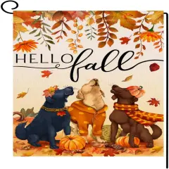 Fall Dogs Garden Flag 12x18