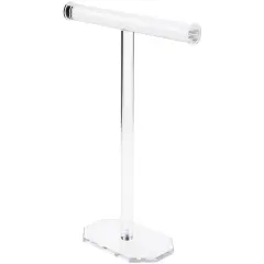 Plymor Clear Acrylic T-Bar Necklace Display Stand, 18" H x 12" W x 5" D