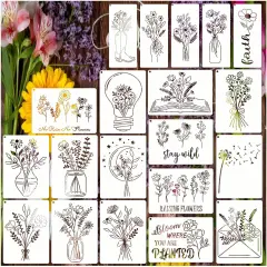20 Flower Stencils for Painting Wildflower