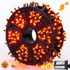 173ft 500 LED Orange Halloween String Lights Plug in