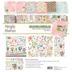Simple Stories Simple Vintage Flower Shoppe 12"X12" Collector's Essential Kit